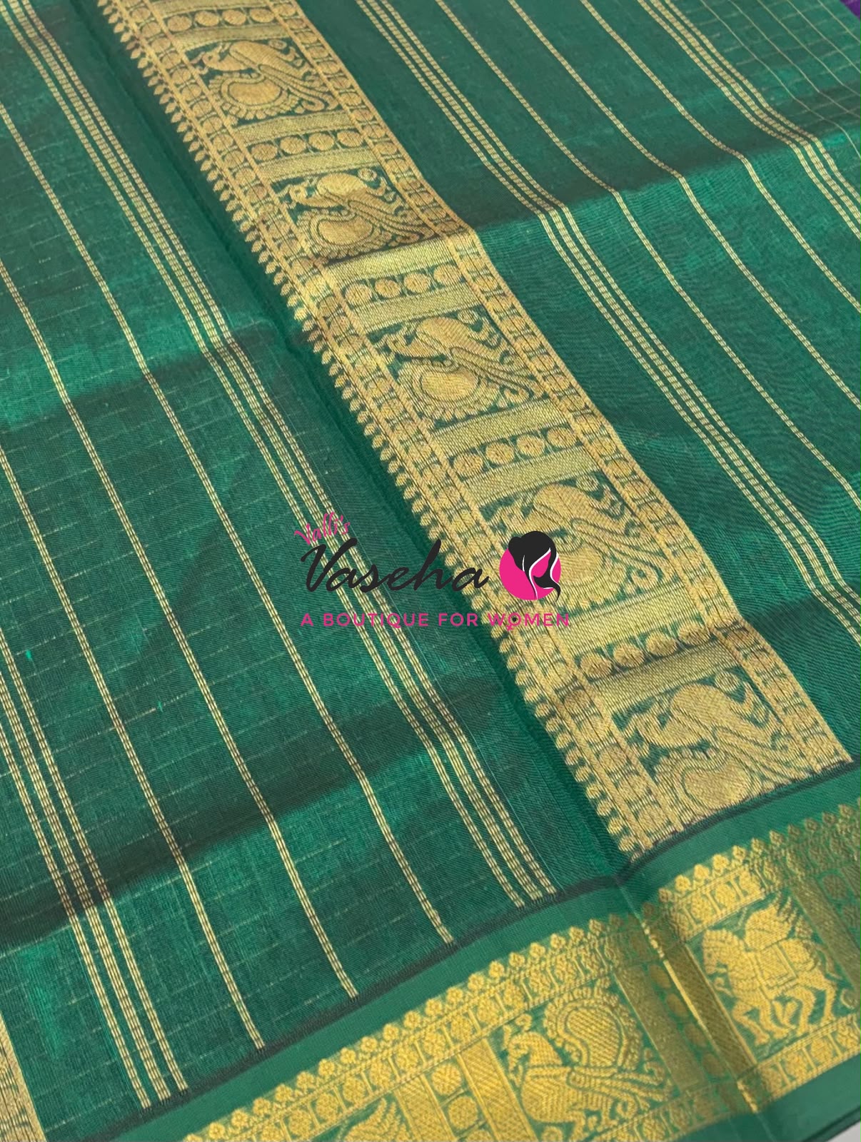 Pure Silk Cotton Saree - Zari Checks - VVCSC001