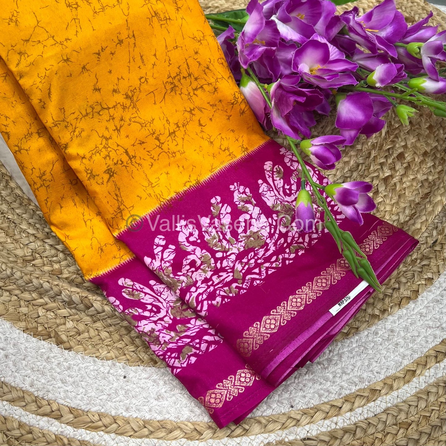 Budget Friendly Sarees - Casual Wear Sarees - Crackle Silk - VVCS002