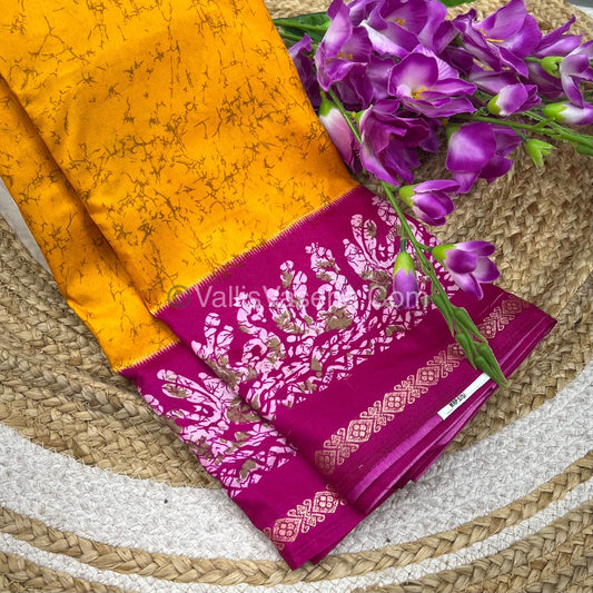 Budget Friendly Sarees - Casual Wear Sarees - Crackle Silk - VVCS002