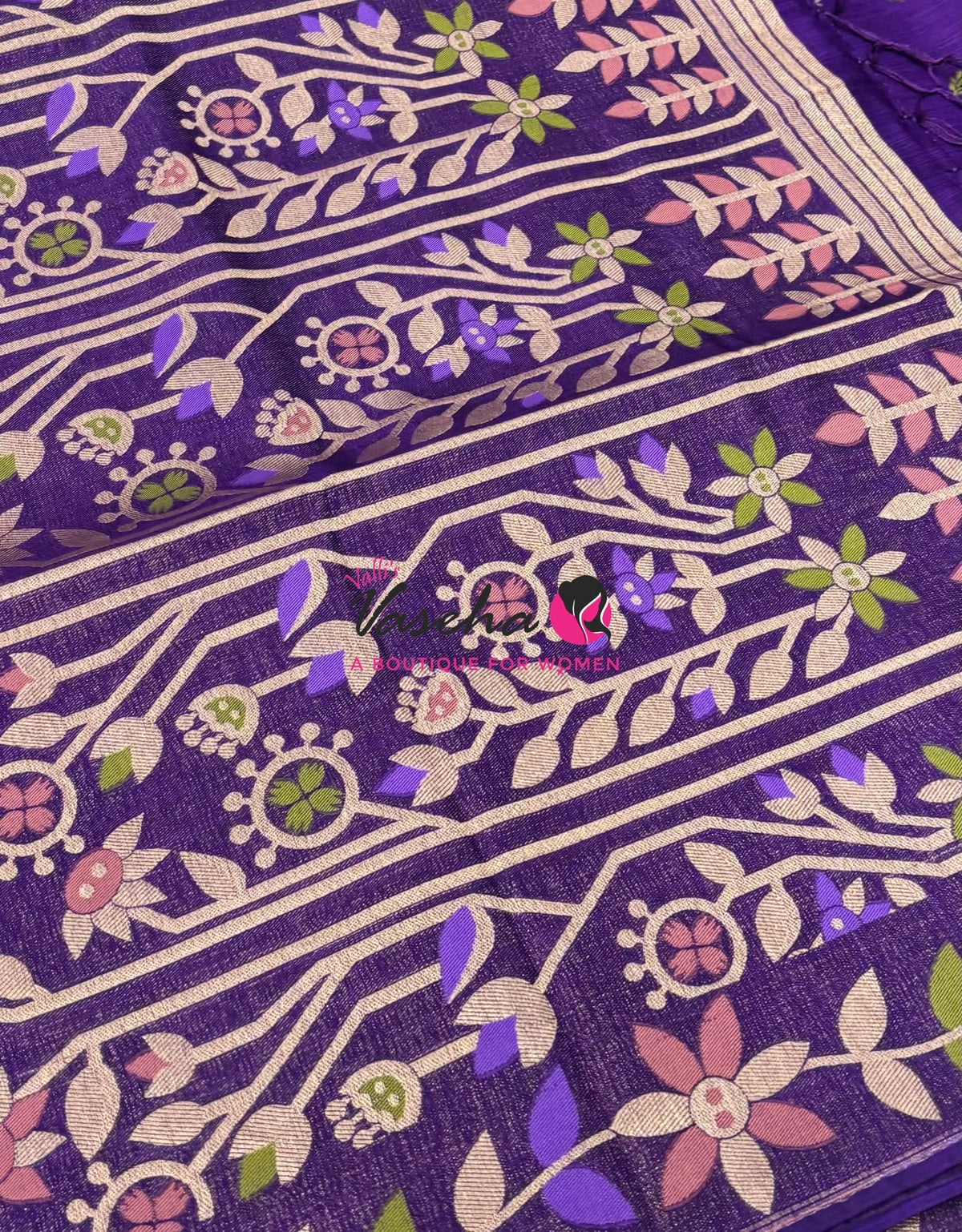 Banarasi - Heritage Meenakari Silk -   Purple Shade - VVBHS016