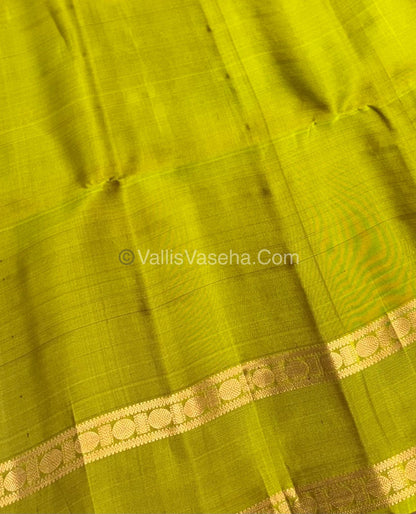 Pure Soft Silk Saree - Retta Petta Border- Mayil & Chakkaram - VVPSS057