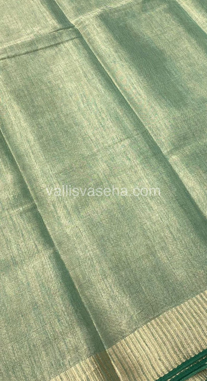 Semi Tussar Silk - Light Pastel Green Shade - VVSTS001