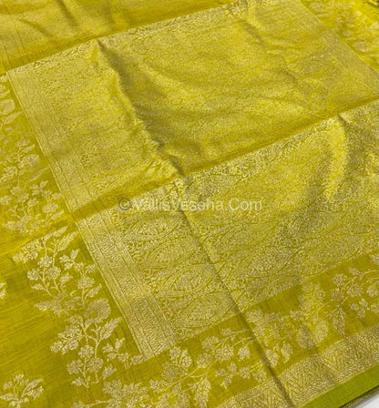 Banarasi - Heritage Silk - Semi Kathan Silk - Lemon Yellow Shade - VVBHS008