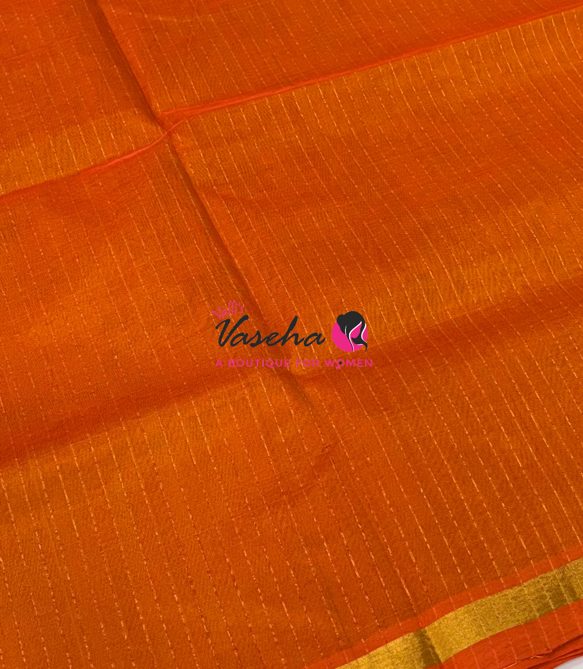 Pure Silk Cotton Sarees - Orange Shade - VVPSC015