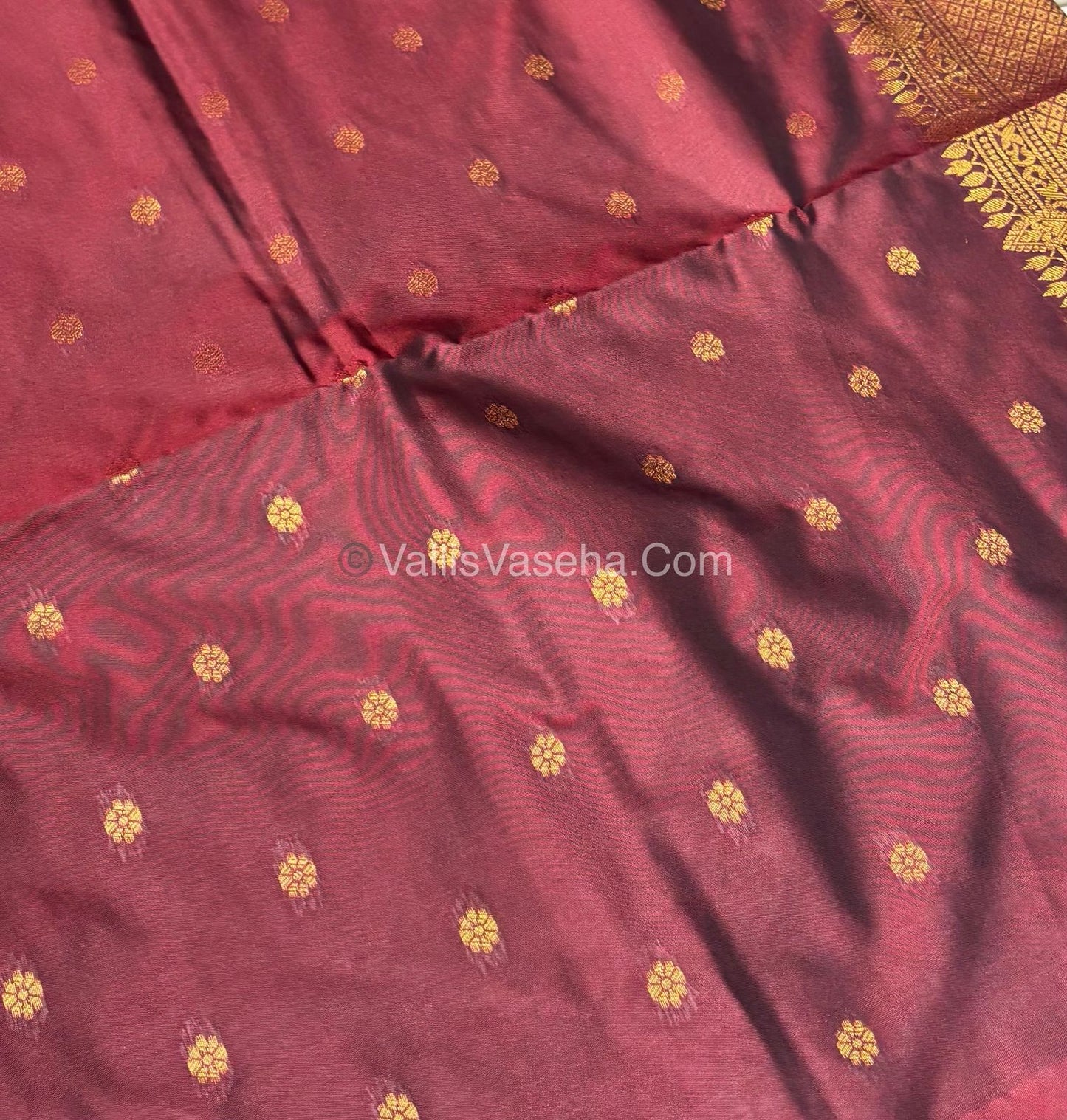 Semi Soft Silk - Maroon Shade -VVSSS033