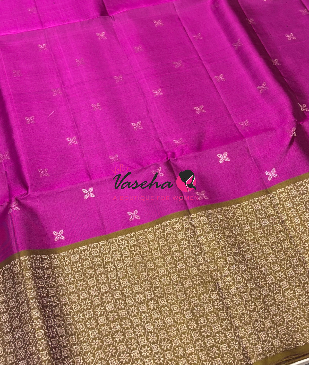 Pure Soft Silk Saree - Pink & Mahendi Green - VVPSS126