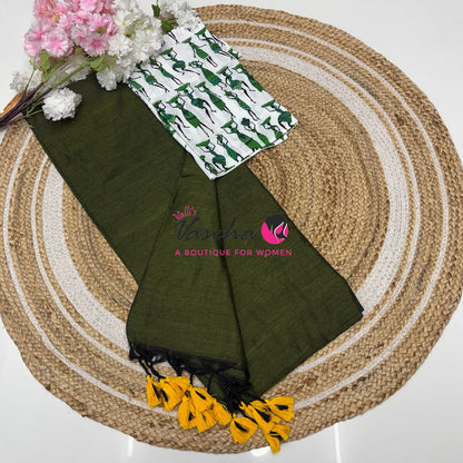 Budget Friendly Sarees - Casual Wear Sarees - Khadi Cotton Sarees - VVKCS028