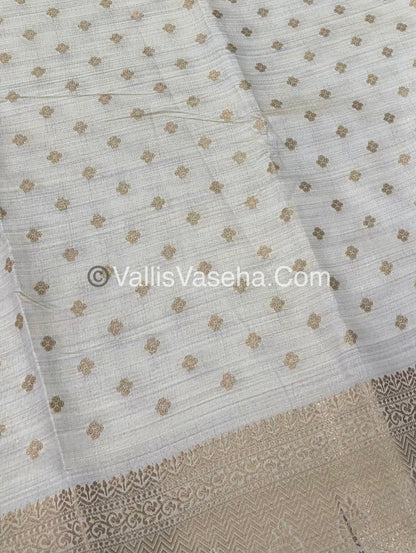 Semi Tussar Silk  - Cream Shade - VVSTS015