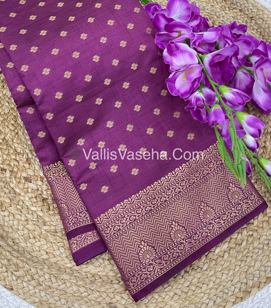 Semi Tussar Silk  -   Wine Shade  - VVSTS015