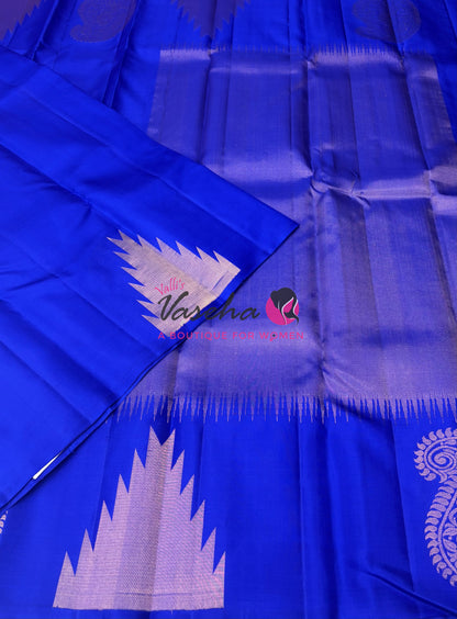 Pure Soft Silk Saree - Jothika Hit design - Blue Shade  - VVPSS011