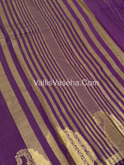 Semi Tussar Silk - Small Mango - Purple Shade - VVSTS002
