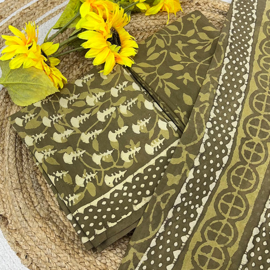 Pure Mul Mul Cotton - Bagru/ Dabu Print - VVUSM002