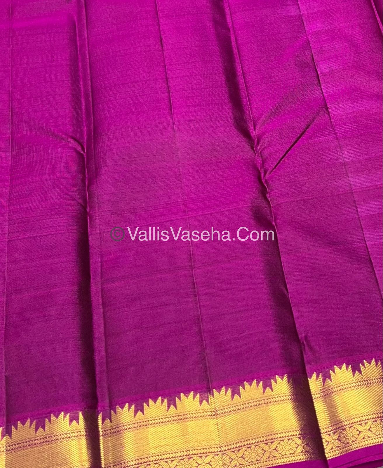 Pure Kanchipuram Silk Saree - Rust Orange & Purplish Pink Combo - VVPS013