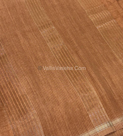 Semi Tussar Silk  - Bisket Shade - VVSTS042