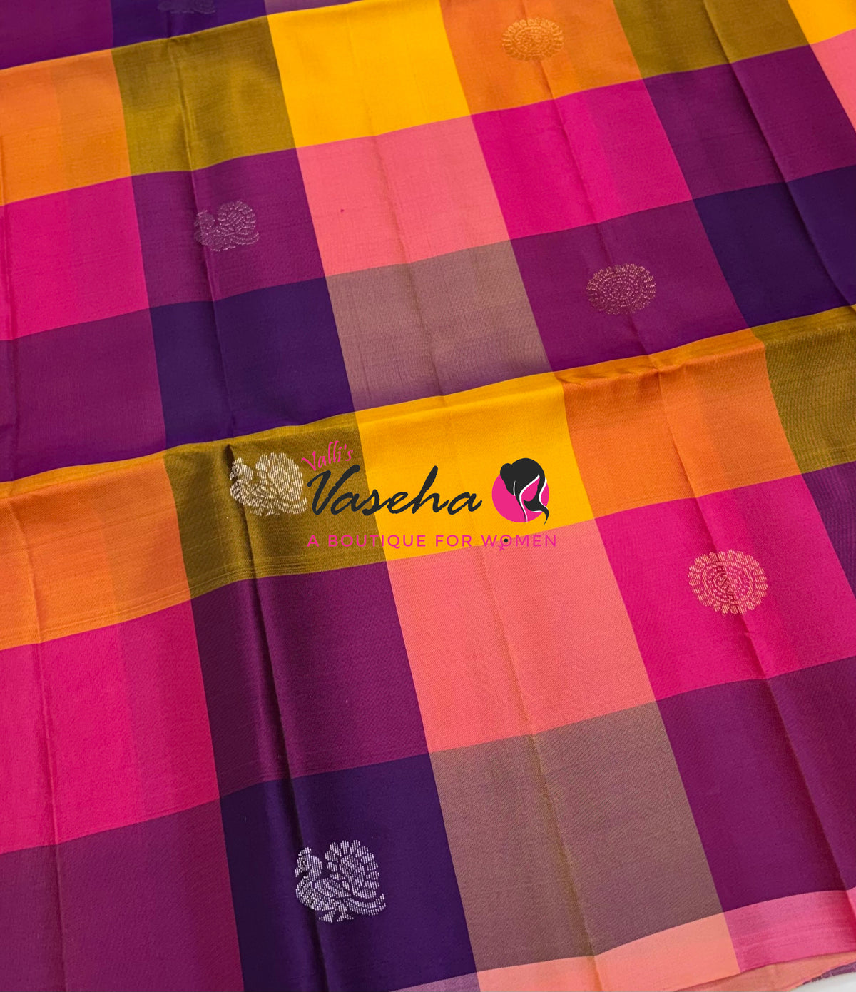 Pure Soft Silk Saree  - Pazhum Pazhamum Checks - VVPSS092