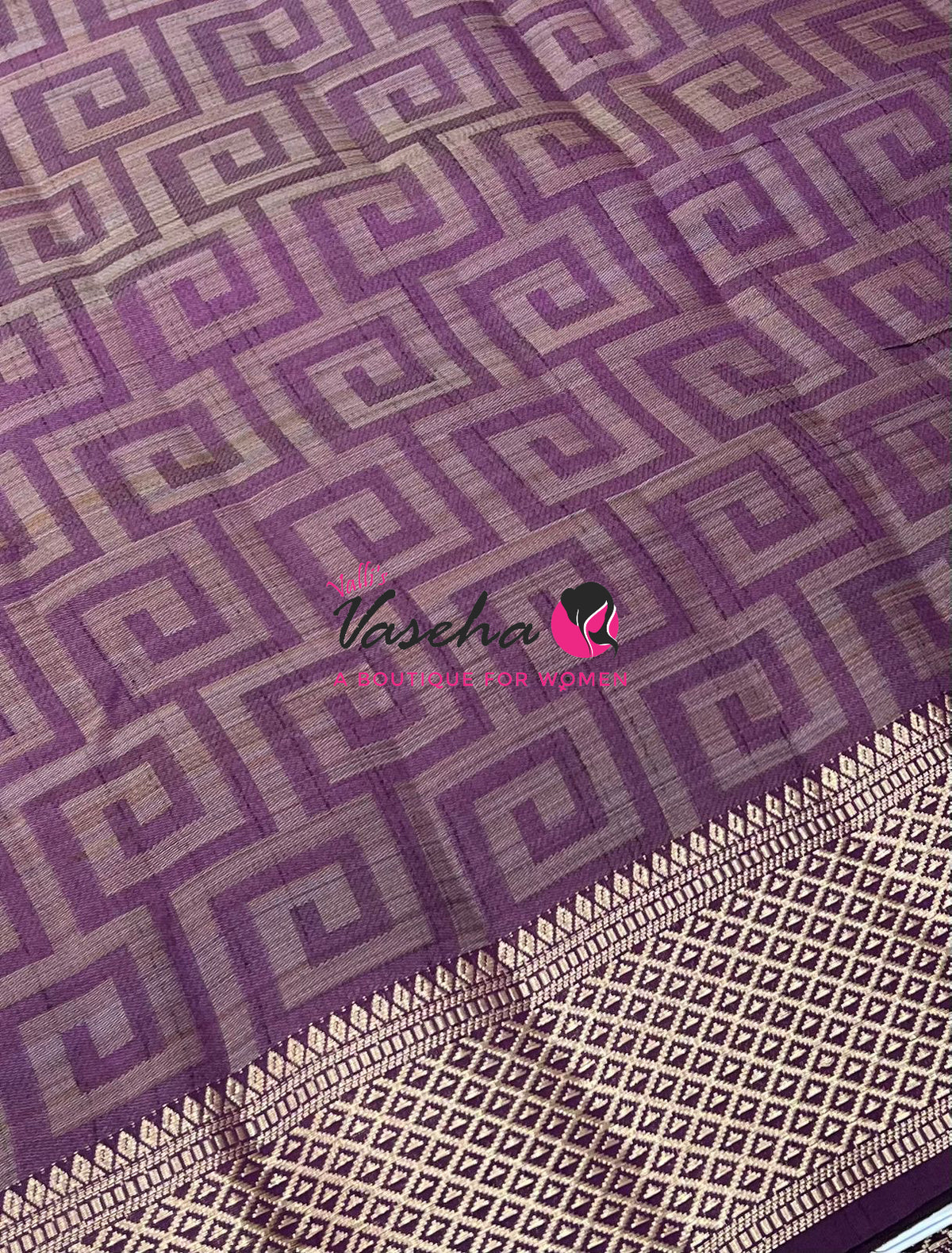 Semi Tussar Silk Saree | Wine Shade |VVSTS058