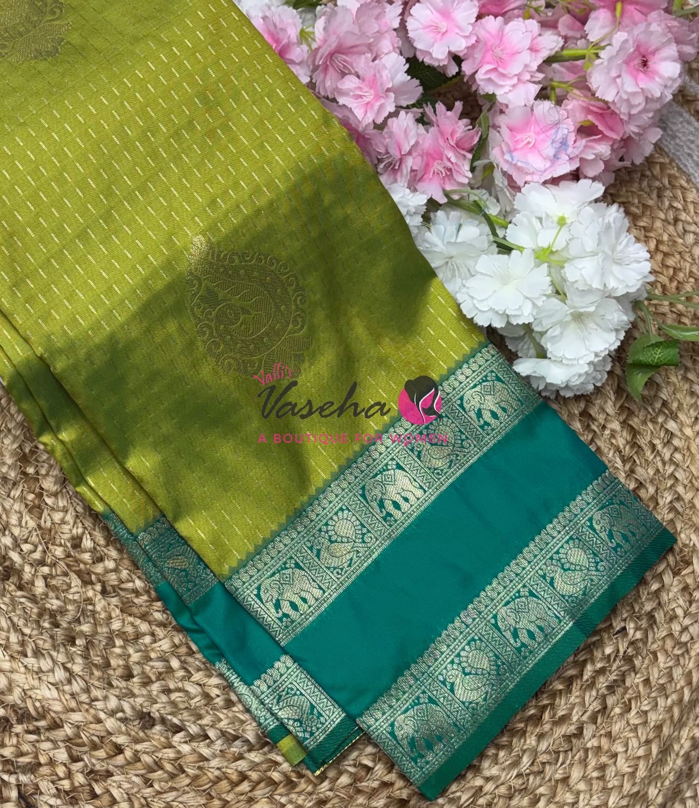 Semi Soft Silk - Green With Green - VVSSS036