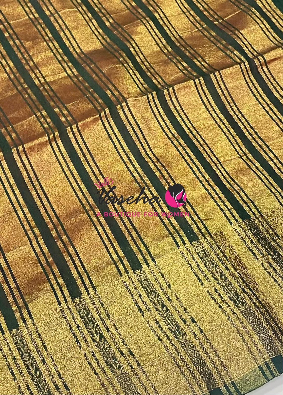 Semi Jute Silk Saree - Red With Green Shade- VVSJS001
