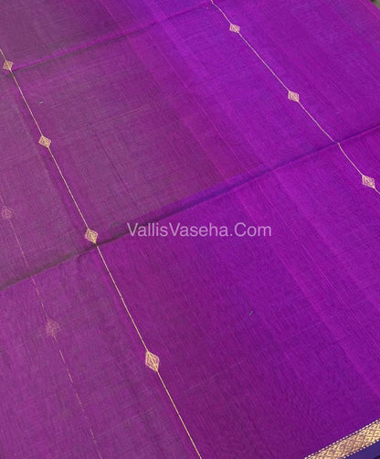 Pure Maheshwari Silk Cotton Saree - Dual Color Combo - VVMSC001
