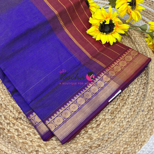 Pure Silk Cotton Saree - Vairavoosi Design - VVSCV005
