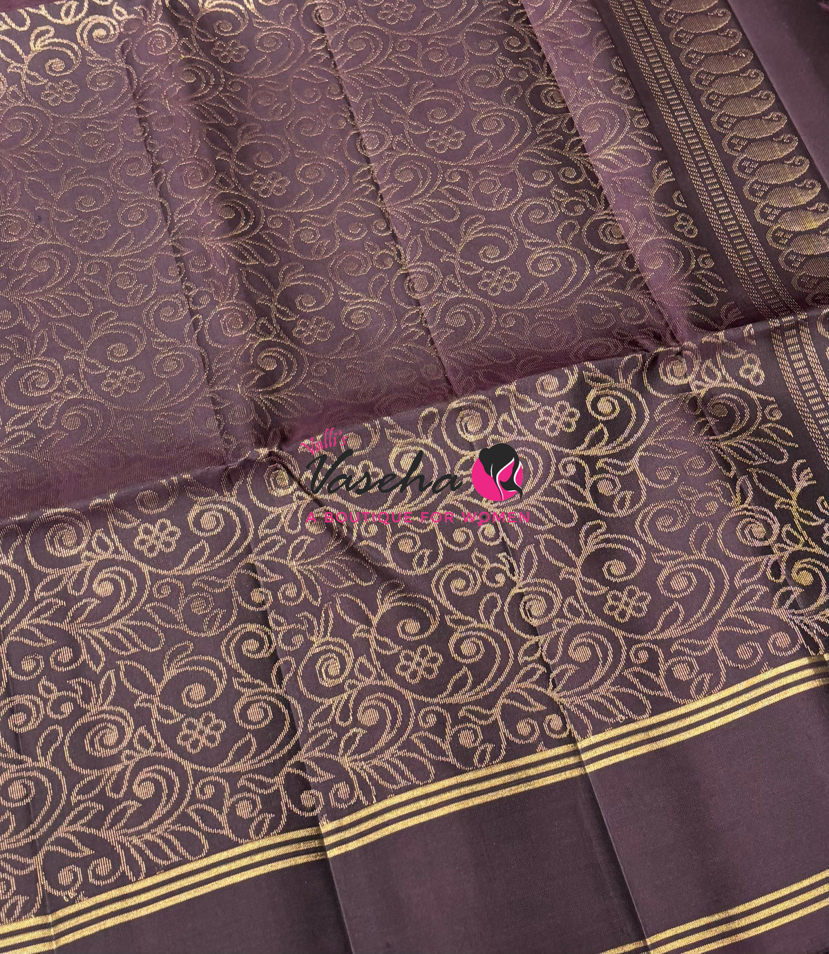Pure Soft Silk Saree  - Green & Wine Brown Combo - VVPSS141