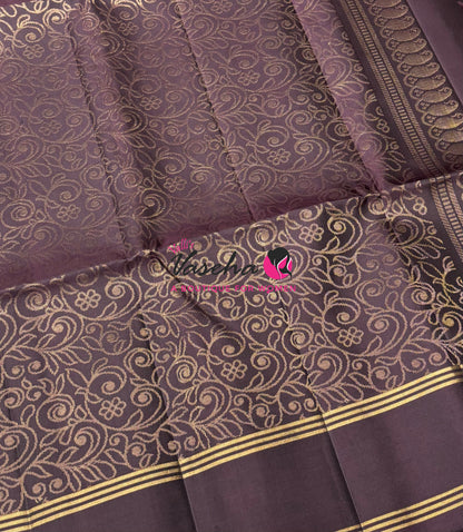 Pure Soft Silk Saree  - Green & Wine Brown Combo - VVPSS141