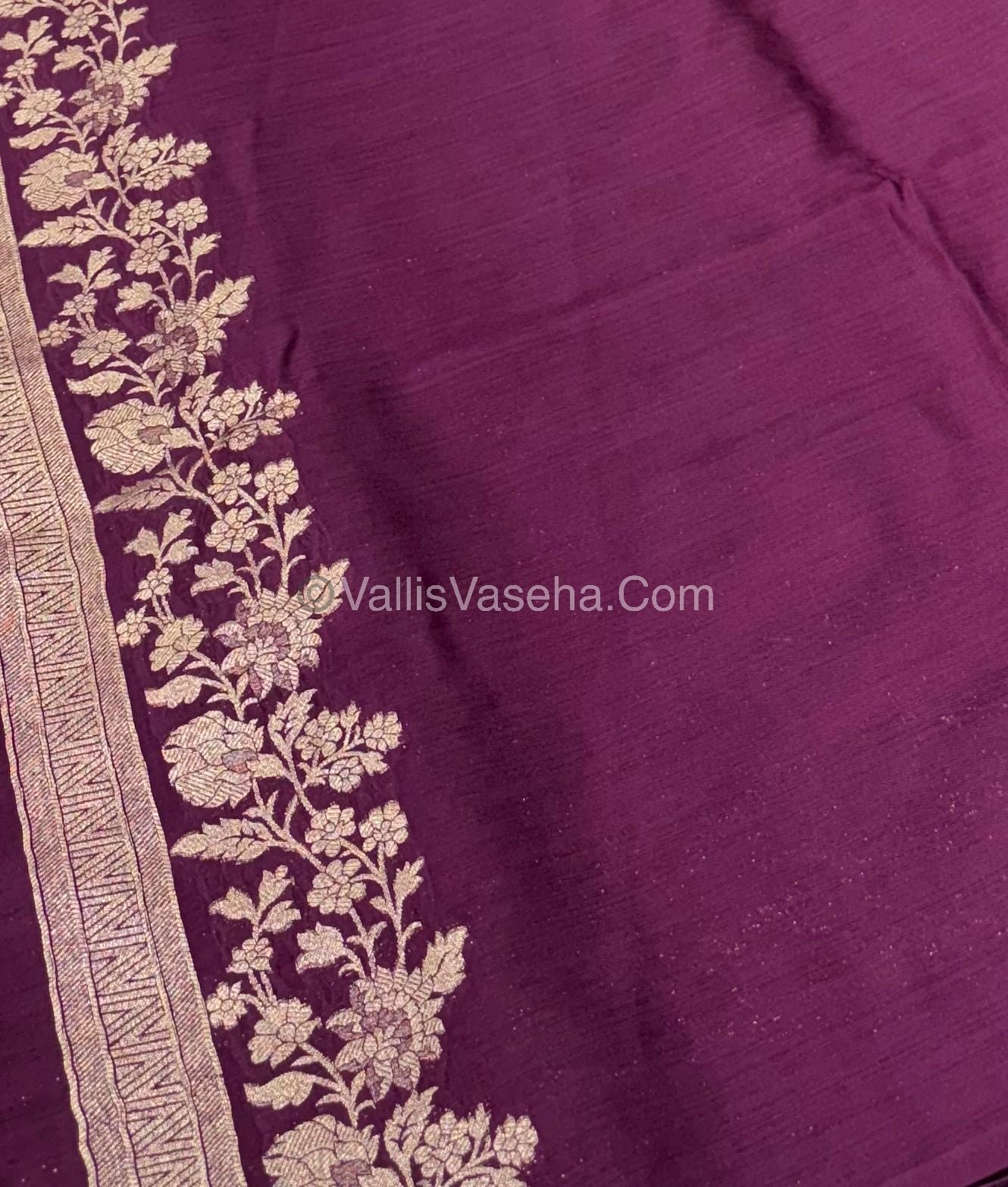 Banarasi - Heritage Silk - Semi Kathan Silk - Wine Shade - VVBHS008