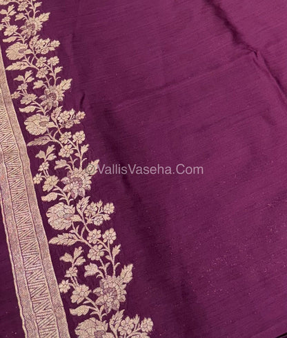 Banarasi - Heritage Silk - Semi Kathan Silk - Wine Shade - VVBHS008