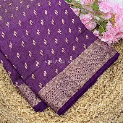 Semi Tussar Silk - Grand Pallu  - Pink Shade - VVSTS021