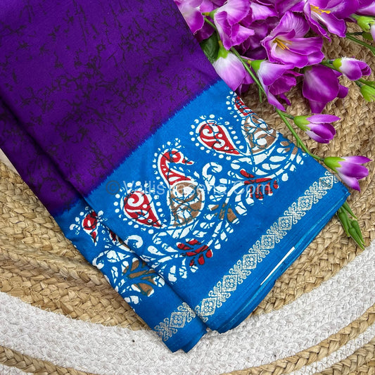 Budget Friendly Sarees - Casual Wear Sarees - Crackle Silk - VVCS002