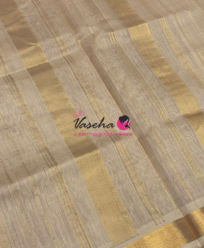 Pure Silk Cotton Sarees - Red With Cream - VVPSC003