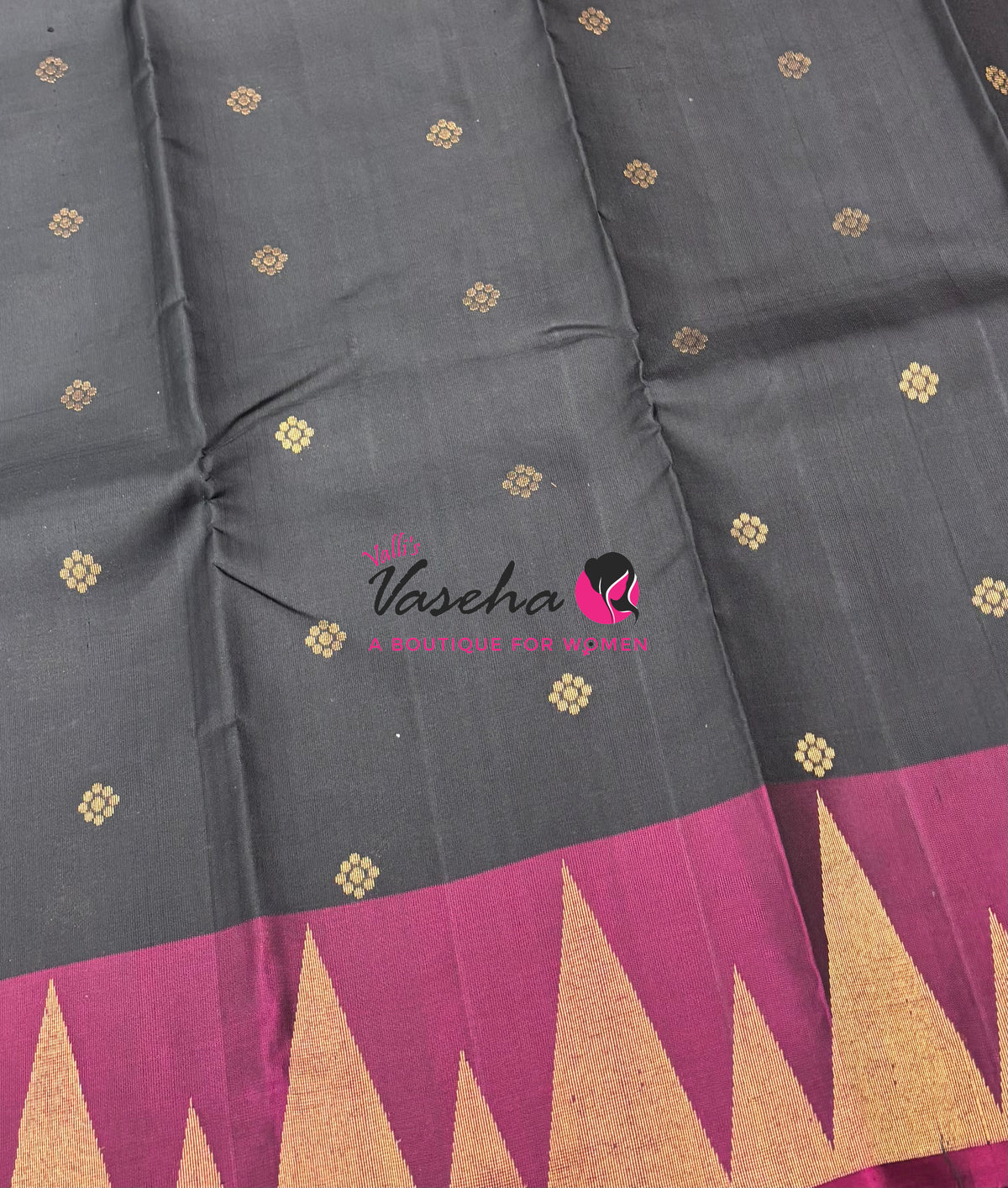 Pure Soft Silk Saree  - Temple Design Border - VVPSS032
