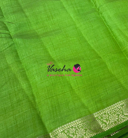 Semi Tussar Silk - Green Shade - VVSTS069
