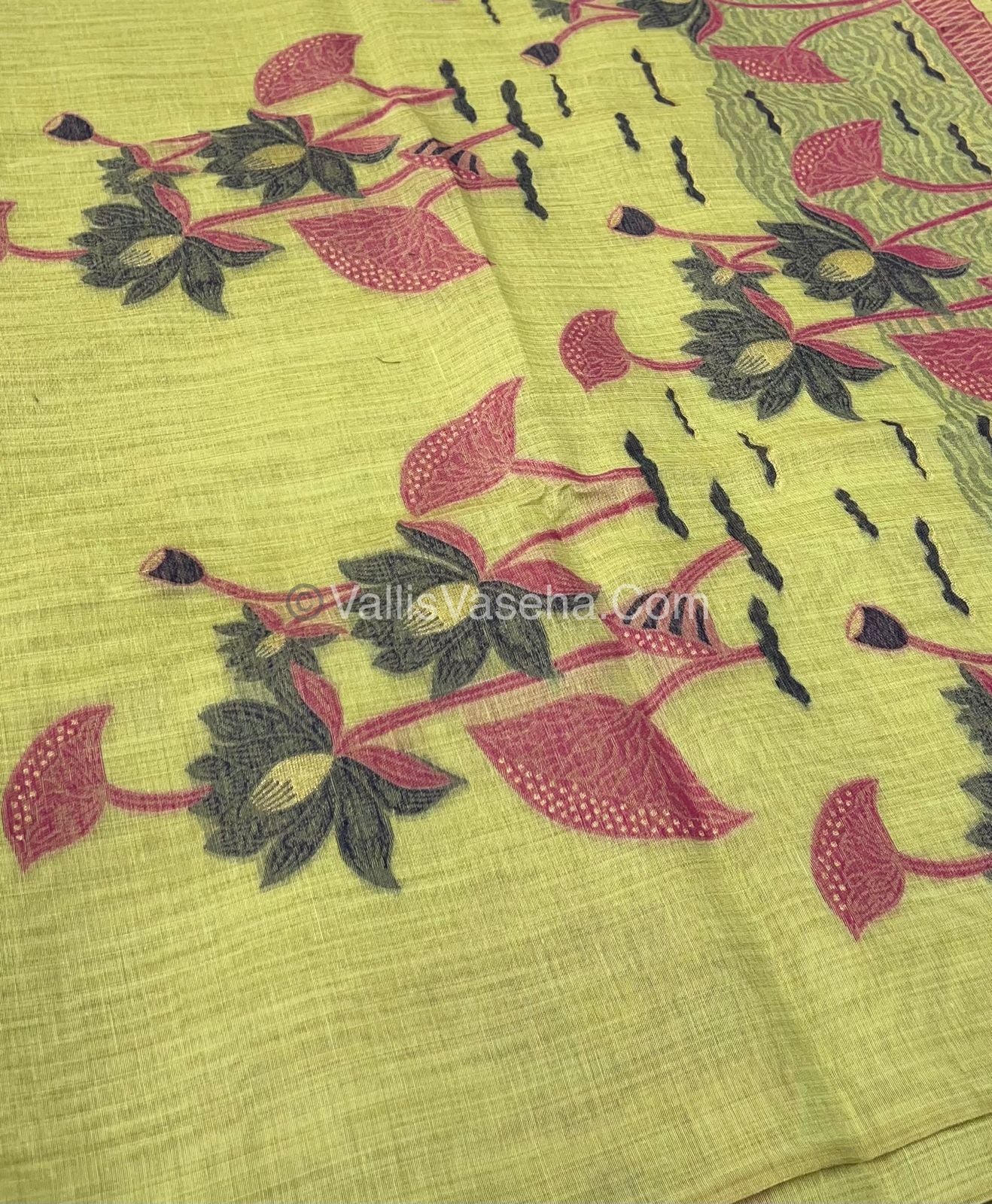 Muga Cotton Saree - Contrast Blouse - VVMCS001