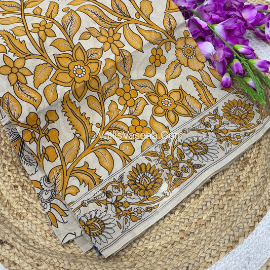 Pure Kalamkari Cotton Saree - VVPKC002