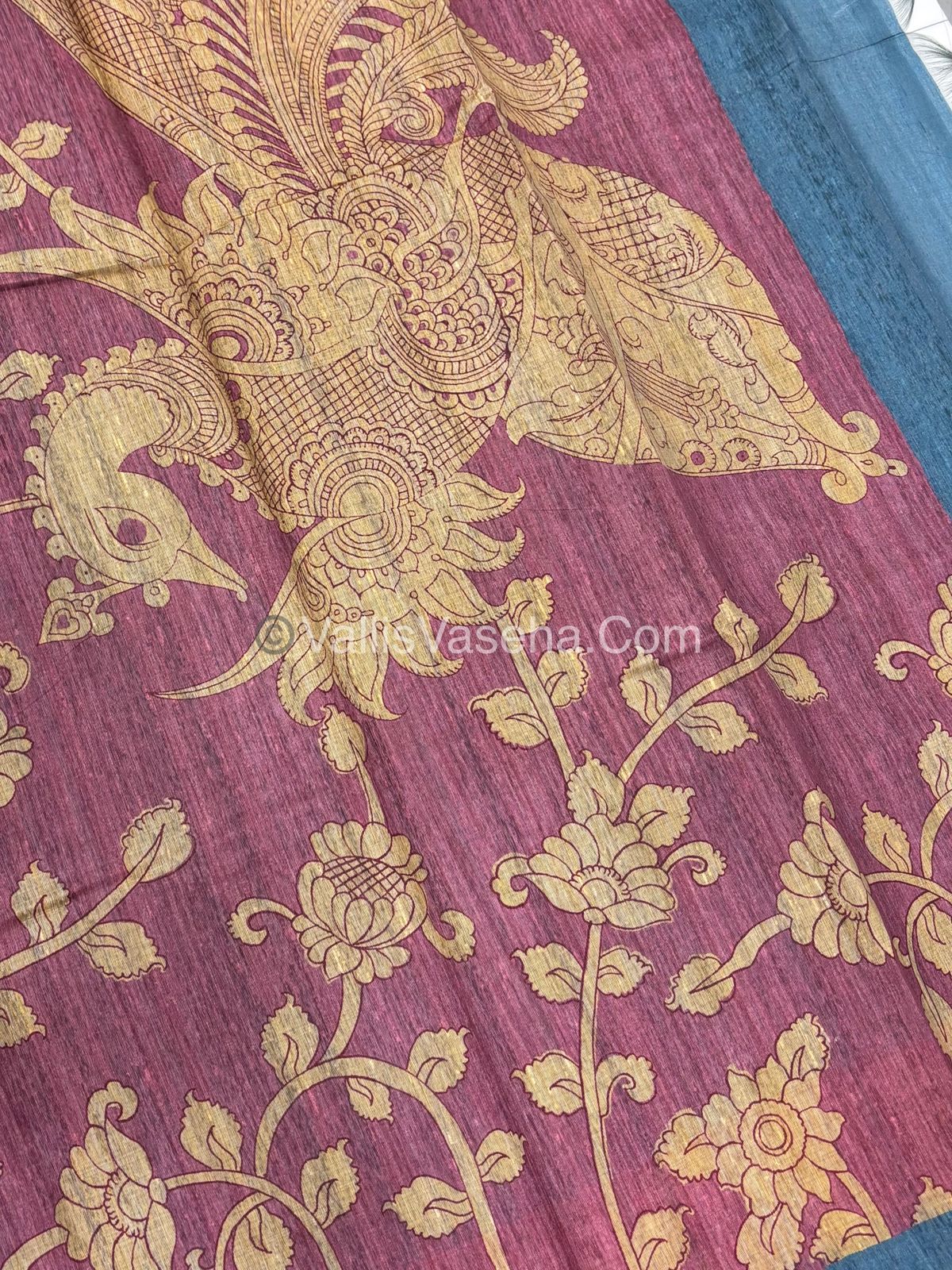 Semi Tussar Silk Saree |VVSTS048
