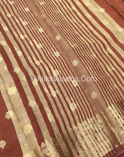 Semi Tussar Silk  - Rust Shade - VVSTS024