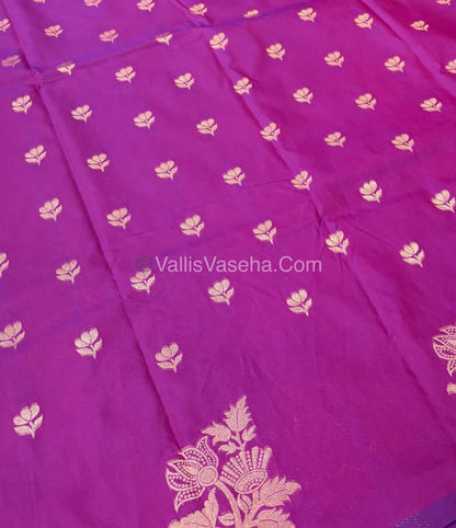 Semi Soft Silk - Purplish Pink Shade -VVSSS019