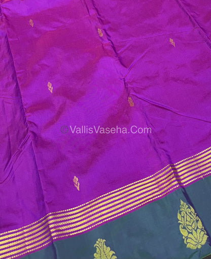 Semi Silk Saree - Kanchi Pattu Style - VVSSS004