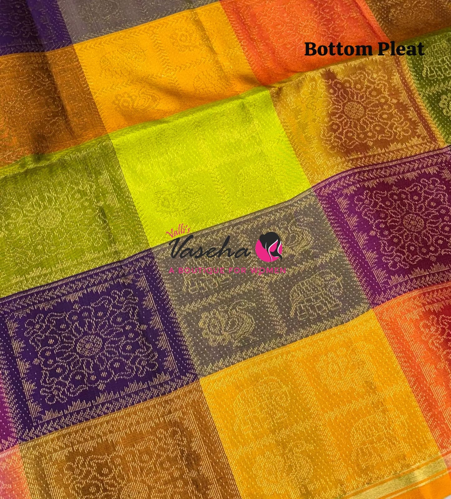 Pure Soft Silk Saree - Partly Pallu -  Half & Half Saree - VVPSS088