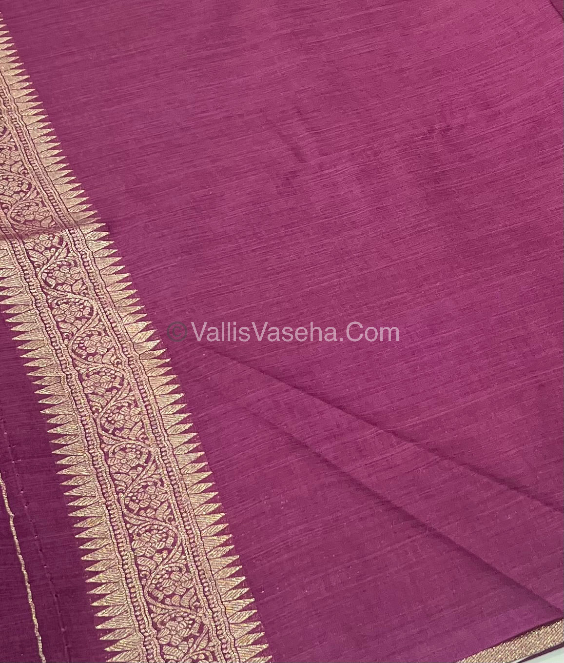 Banarasi - Heritage Silk - Semi Kathan Silk - Dark Onion Pink Shade - VVBHS003