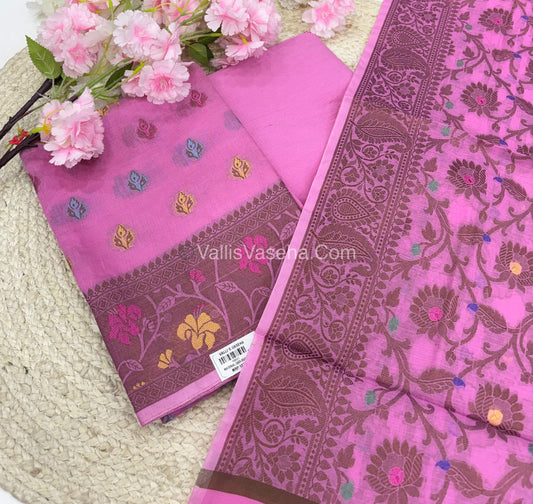 40% less - Offer Unstitched Material -  Chanderi Cotton Material - VVDUM001