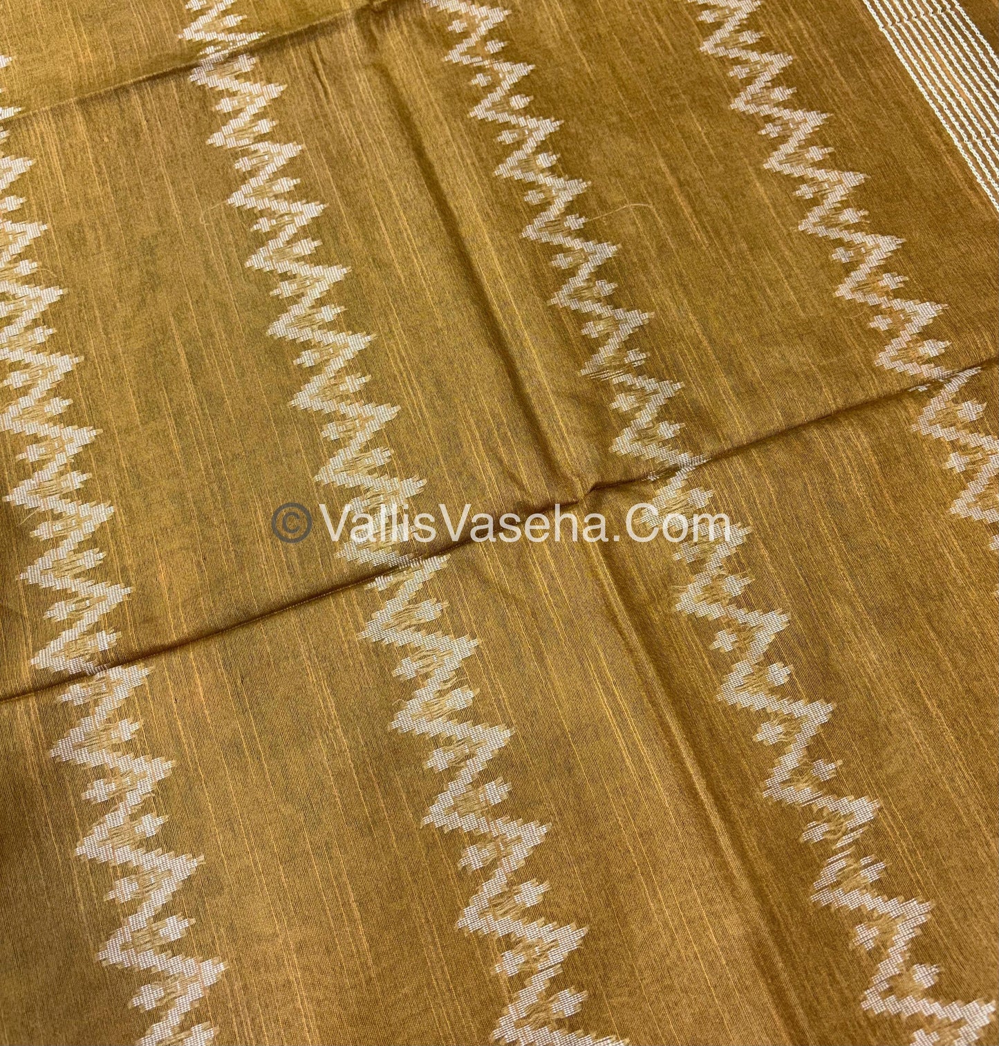 Bhagalpuri Silk - Green With Chikku - VVBS005