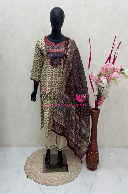 Readymade 3pc Set - Cotton - VVRMS013