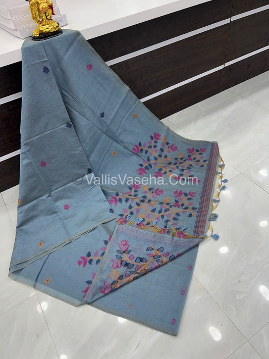 Muga Cotton Saree - VVMCS001