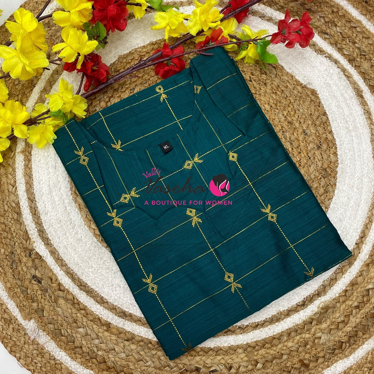Ready Made - Semi Raw Silk - Kurti - VVSRK003