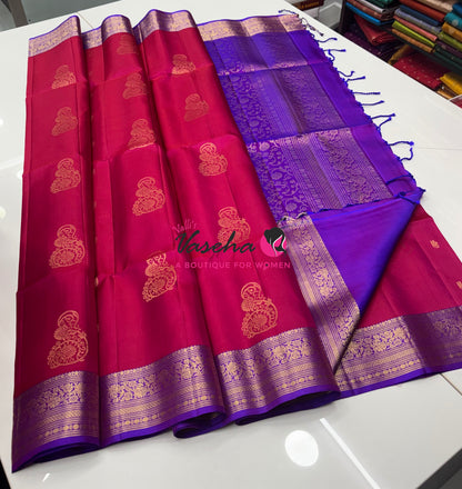 Pure Soft Silk Saree - Kanchi Border - VVPSS033