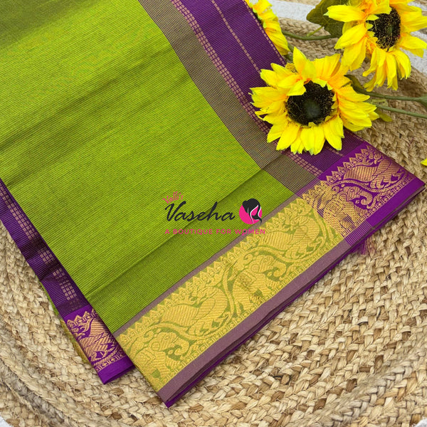 9 Yards |Semi Silk Cotton Saree | Vairavoosi  Design | VV9YSS001