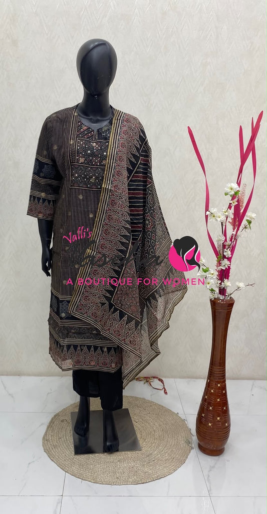 Ready Made - Salwar, Kameez & Duppatta(3pc) - Printed - VVRBS008