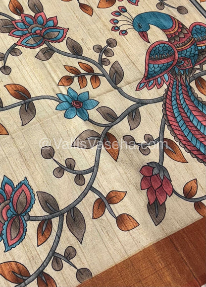 Art Silk / Semi Gicha Tussar Saree  - VVSGT003